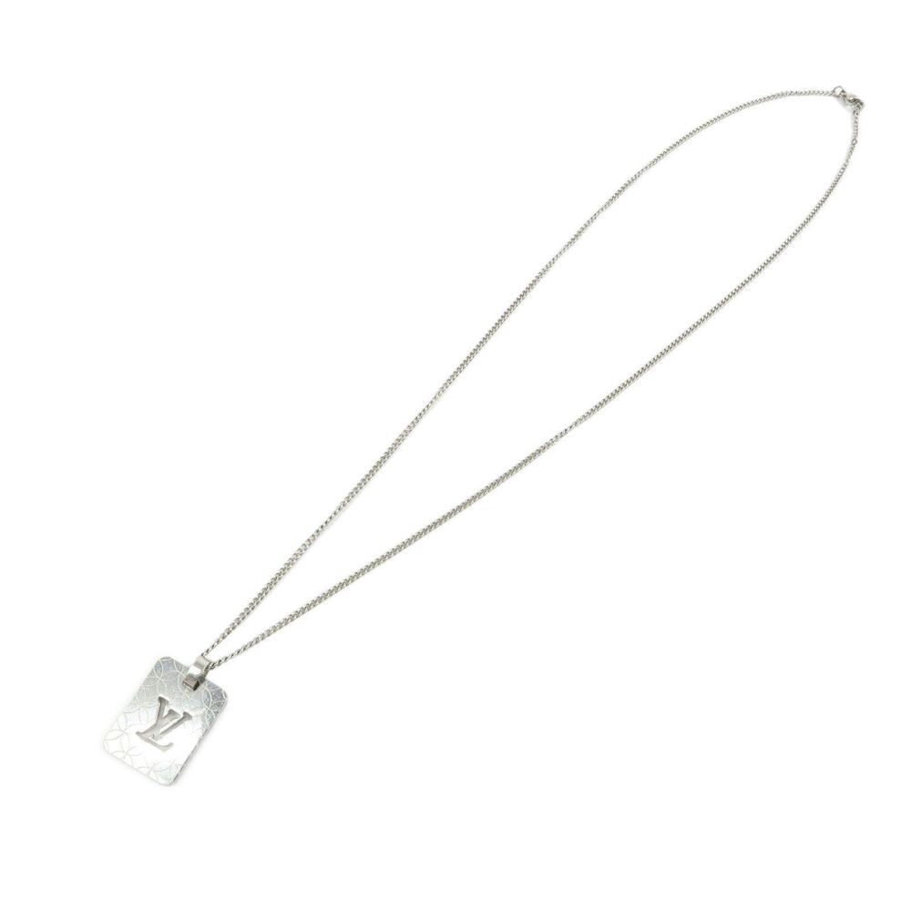 Louis Vuitton Pendentif Champs Elysees PM Stainless Steel Necklace Silver